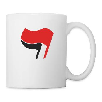 RED BLACK ANTIFA FLAG antifeixiste pais fcknzs - Mug - white - Right