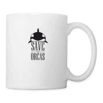 Save the orcas - Tasse - Weiß - Rechts