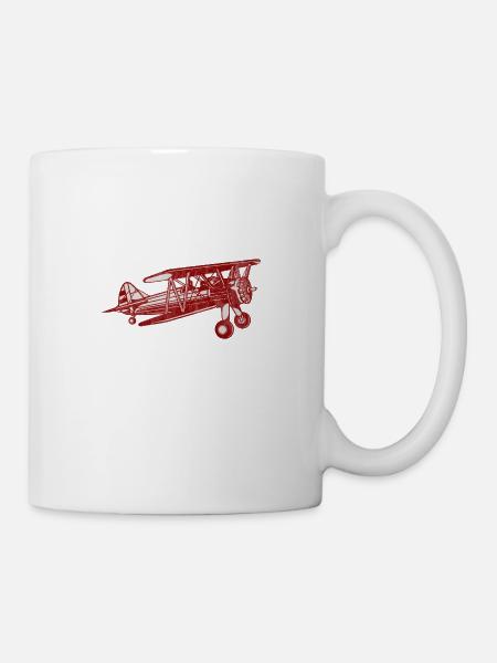 Flugzeug Modellflugzeug in Vintage - Tasse - Weiß