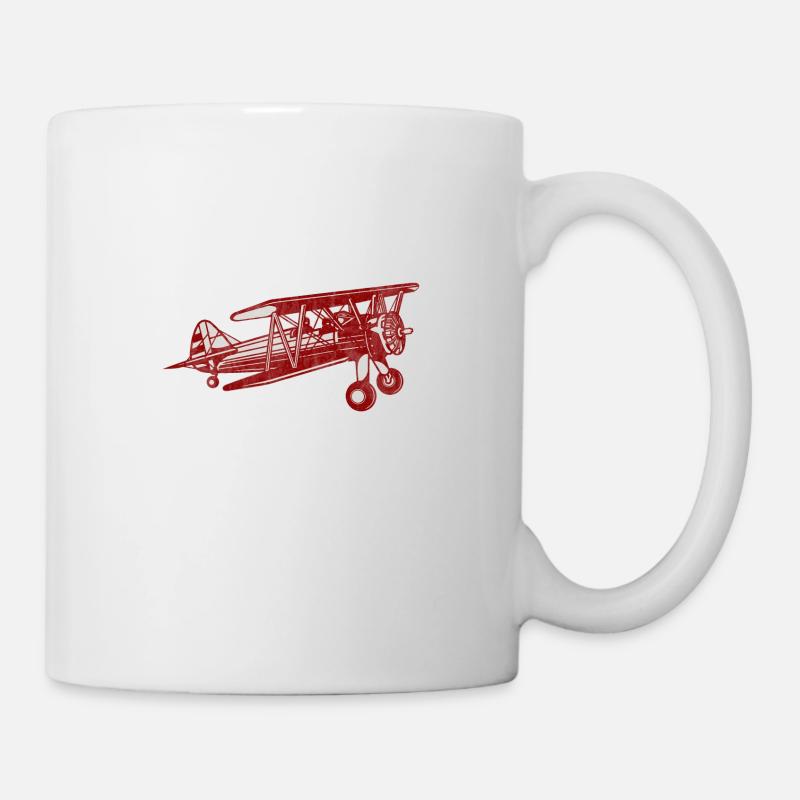 Avion modèle d'avion vintage - Mug blanc - blanc