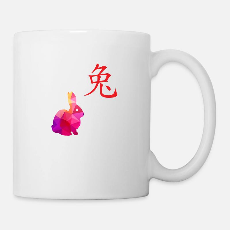 Chinesisches Sternzeichen Hase - Geschenkidee - Tasse - Weiß