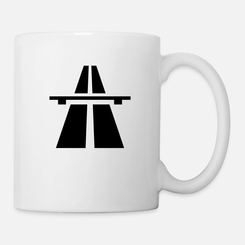 Autobahn - Tasse - Weiß