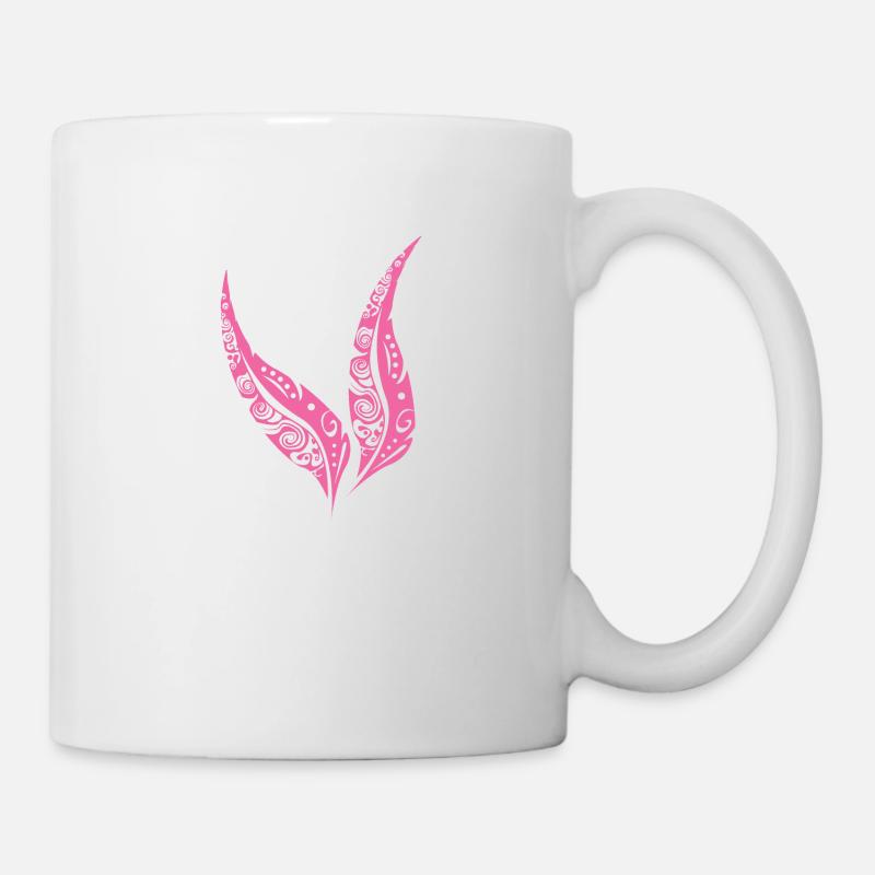 Maori Plumes Rose - Idée cadeau - Mug blanc - blanc