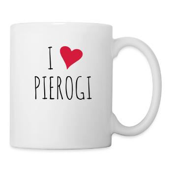 J'aime pierogi | Spécialités alimentaires polonaises - Mug blanc - blanc - Droite