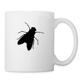 Fliege - Tasse - Weiß - Rechts