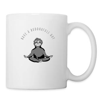 yoga meditation spirituell faultier chillen Spruch - Tasse - Weiß - Rechts