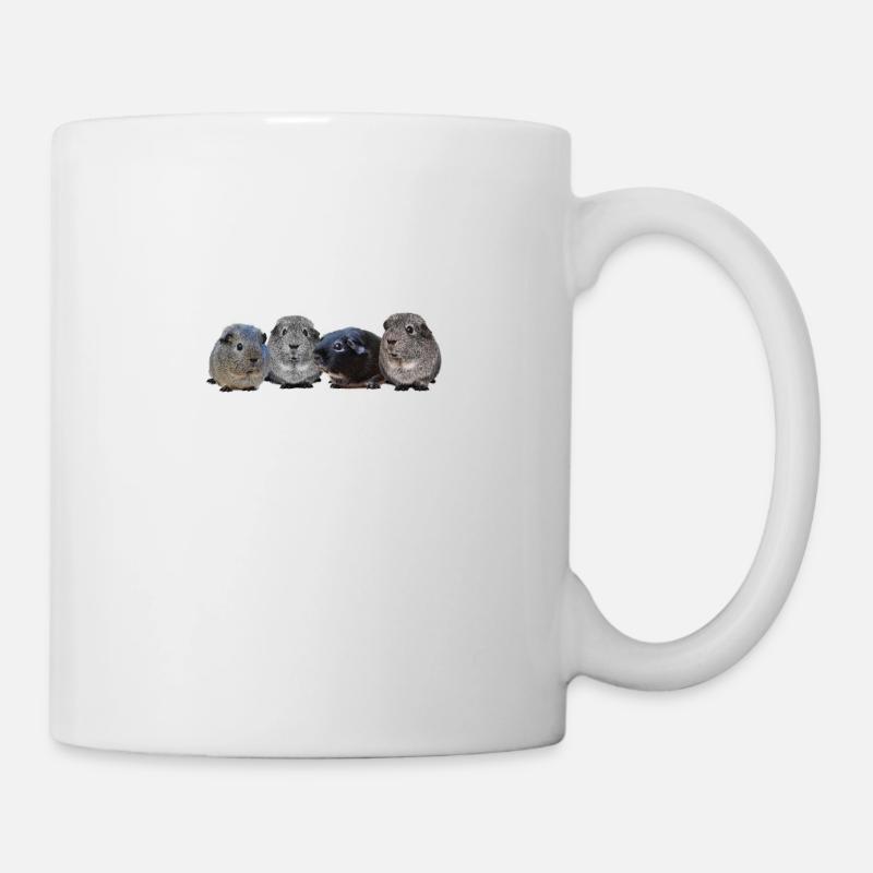 cochons d'inde mignon - Mug blanc - blanc