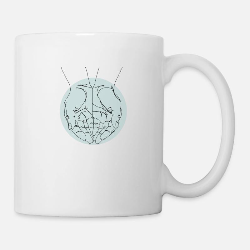 Gebende Hände - Tasse - Weiß