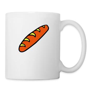 bread baguette baker food bakery - Mug - white - Right