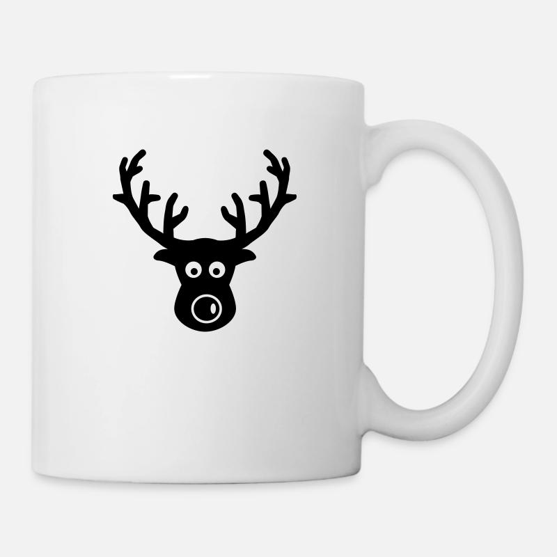 Rentier Elch - Tasse - Weiß