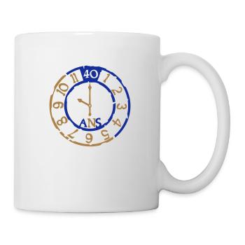 40 ans horloge temps montre anniversaire - Mug blanc - blanc - Droite