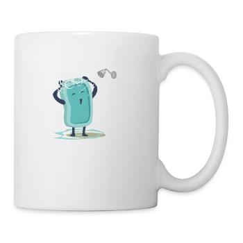 Seife Duschen Geschenkidee - Tasse - Weiß - Rechts