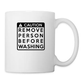 Caution: Remove person before washing - Mug - white - Right