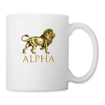 ALPHA - Lion is King - Mug - white - Right