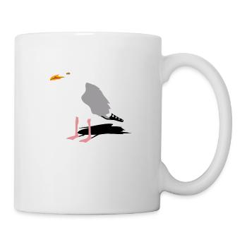 seagull gull bird harbour sailing ocean sea ship - Mug - white - Right