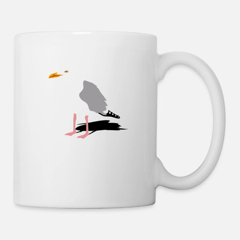 mouette port mer - Mug blanc - blanc
