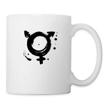 Symbole transgenre peint à la main - Mug blanc - blanc - Droite