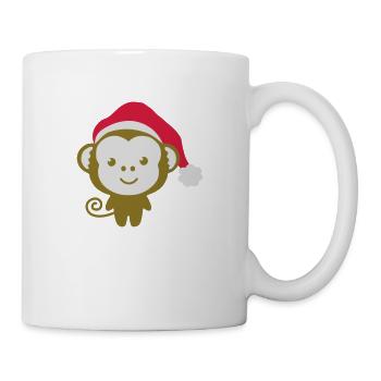 Christmas monkey - Tasse - Weiß - Rechts