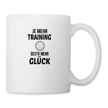 Golf Golfer Geschenk - Tasse - Weiß - Rechts