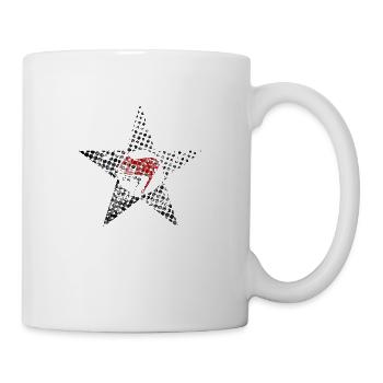 Dotted Star Antifa Drapeau ALERTA ALERTA - Mug blanc - blanc - Droite