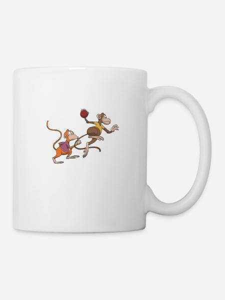 Handball Tor Wurf Geschenk Idee - Tasse - Weiß