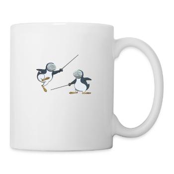 Fechten Treffer im Sprung Geschenk Idee - Tasse - Weiß - Rechts