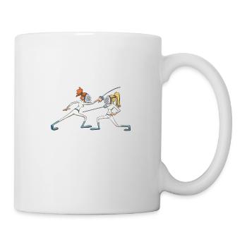 Escrime idée cadeau manoeuvre évasive - Mug blanc - blanc - Droite