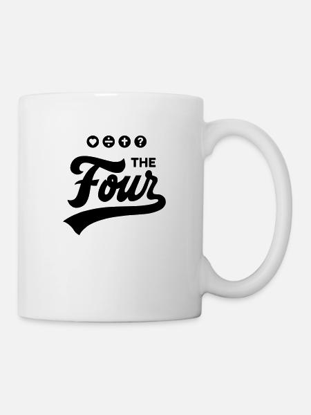 THE FOUR Cursive Bold - Mug - white
