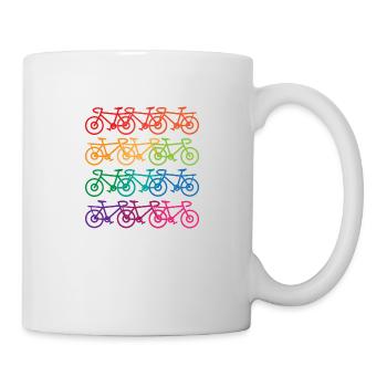 Fahrrad Bunte Fahrräder Fahrräder - Geschenkidee - Tasse - Weiß - Rechts