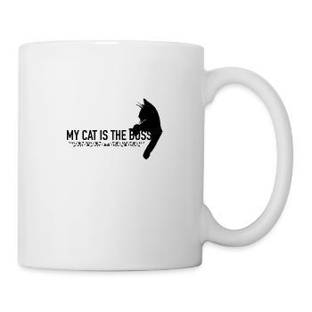 Graphique Mon chat est le patron - Mug blanc - blanc - Droite
