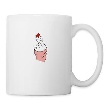 Symbole d'amour coeur coeur kpop - Mug blanc - blanc - Droite
