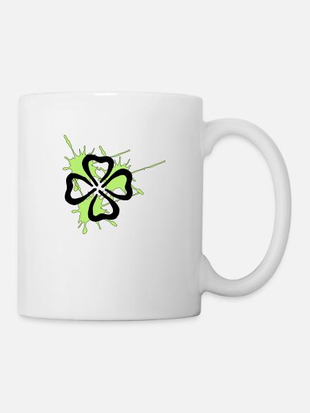 kleeblatt - Tasse - Weiß