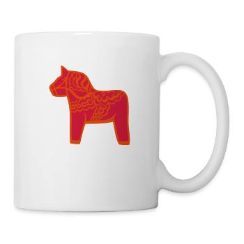 Cheval de Dalécarlie dalécarlien Dalahast Suède - Mug blanc - blanc - Droite