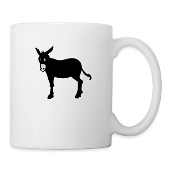 Catalan donkey, symbol of Catalonia Barcelona - Mug - white - Right