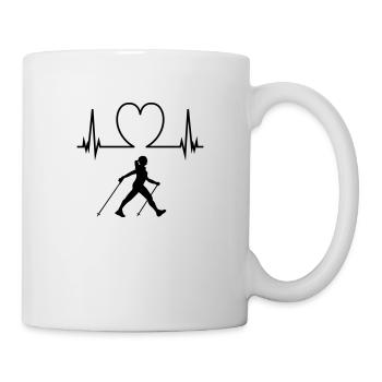 Nordic walking - Tasse - Weiß - Rechts