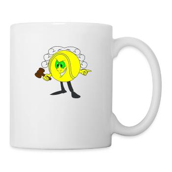 Tennis Court Referee Comic Funny Judge - Mug - white - Right