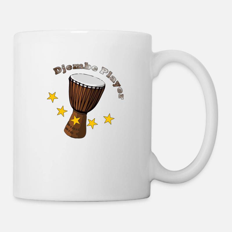 Trommel, Afrika, Djembe, Bongo, Percussion, Musik, - Tasse - Weiß