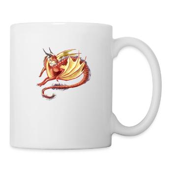 red pretty dragon - Tasse - Weiß - Rechts
