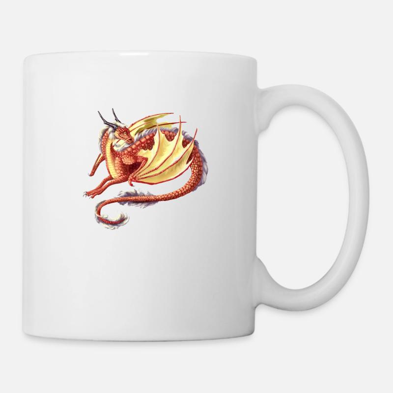 red pretty dragon - Tasse - Weiß