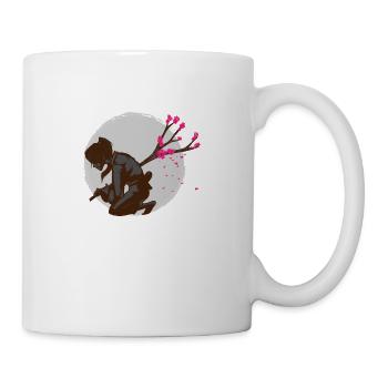 Samurai Robe Seppuku Harakiri Dagger Cherry Blossom - Mug - white - Right
