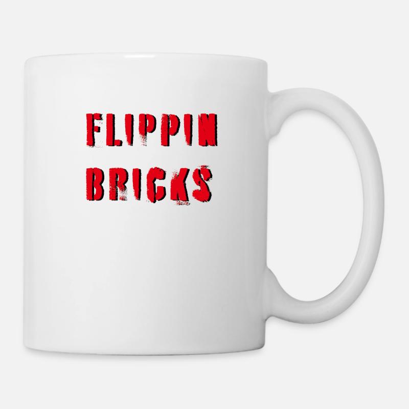 flippin bricks Hip Hop/ Rap - Tasse - Weiß