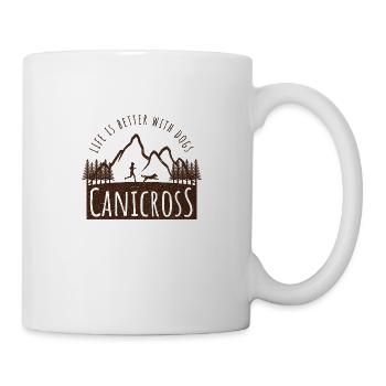 Canicross live with dogs - Mug - white - Right