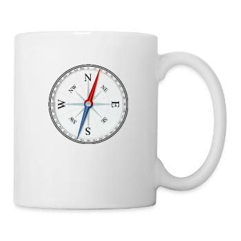 Compass sailing come to its destination. - Mug - white - Right