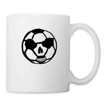 Fußball Fußball Kopf des Todes Fußball - Tasse - Weiß - Rechts