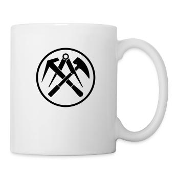 Dachdecker Zunftzeichen - Tasse - Weiß - Rechts