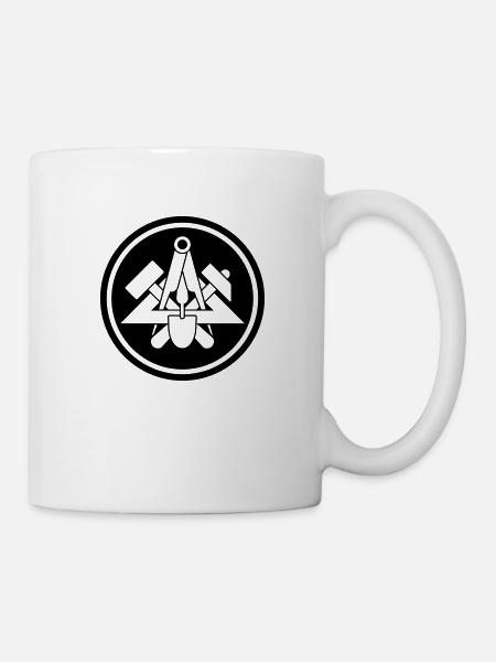 Maurer Zunftzeichen - Tasse - Weiß