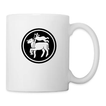 Zunftzeichen Metzger, Fleischer, Schlachter - Tasse - Weiß - Rechts