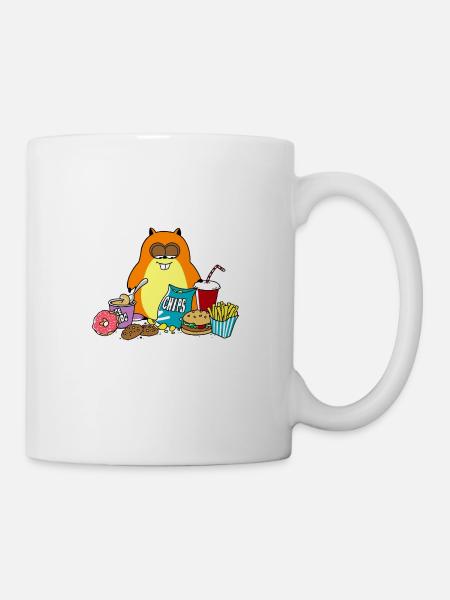 Ernährungsumstellung (whiteline) - Tasse - Weiß