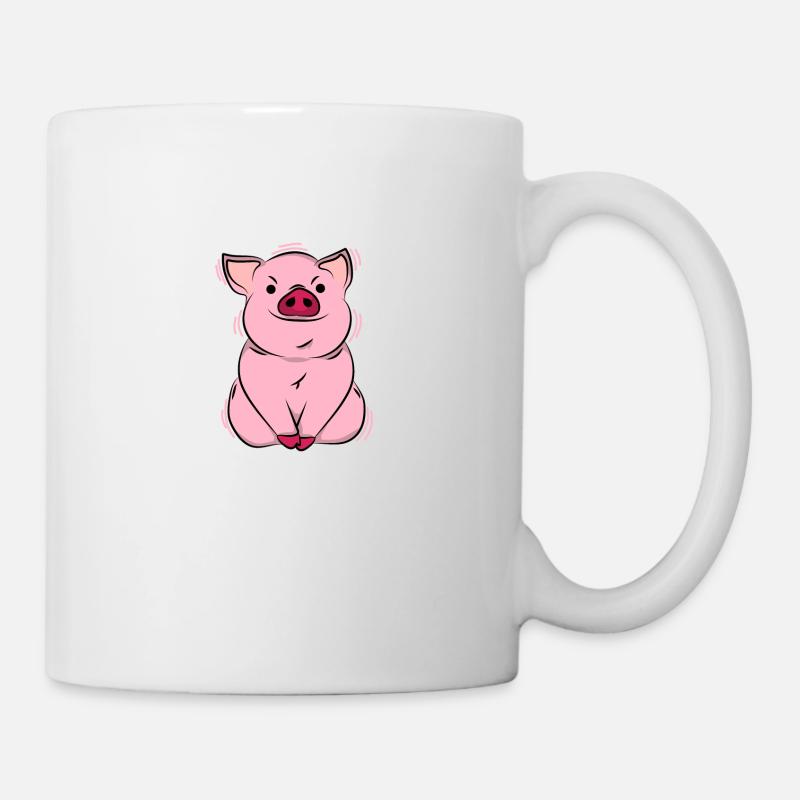 Schweinchen pig - Tasse - Weiß