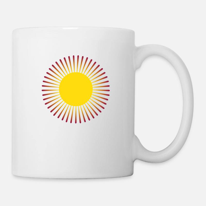 strahlende Sonne - Tasse - Weiß